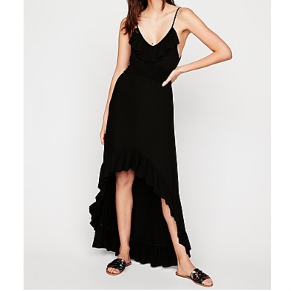 Express Ruffle Front Maxi Dress
